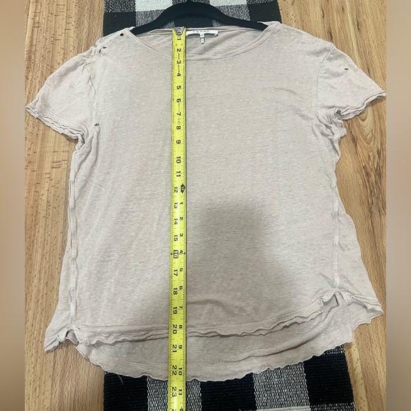 Frame distressed linen beige tee - Picture 6 of 11